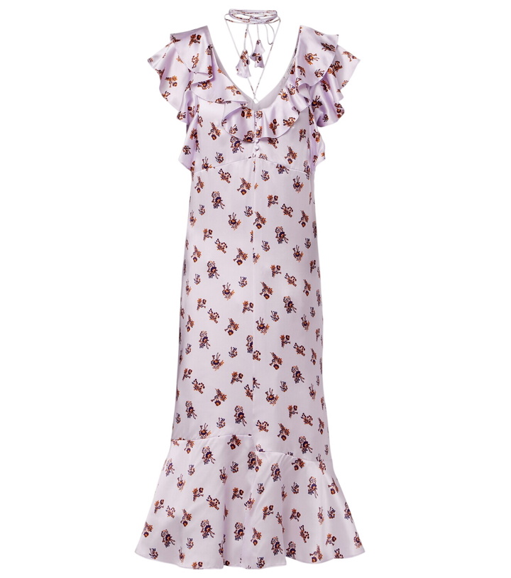 Photo: Dorothee Schumacher Shiny Daydream floral silk satin midi dress