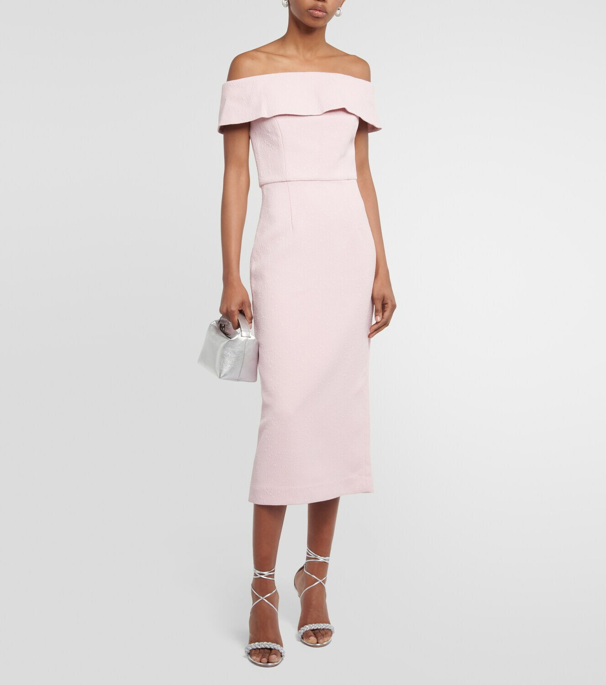 Rebecca Vallance Off-the-shoulder crpe midi dress Rebecca Vallance