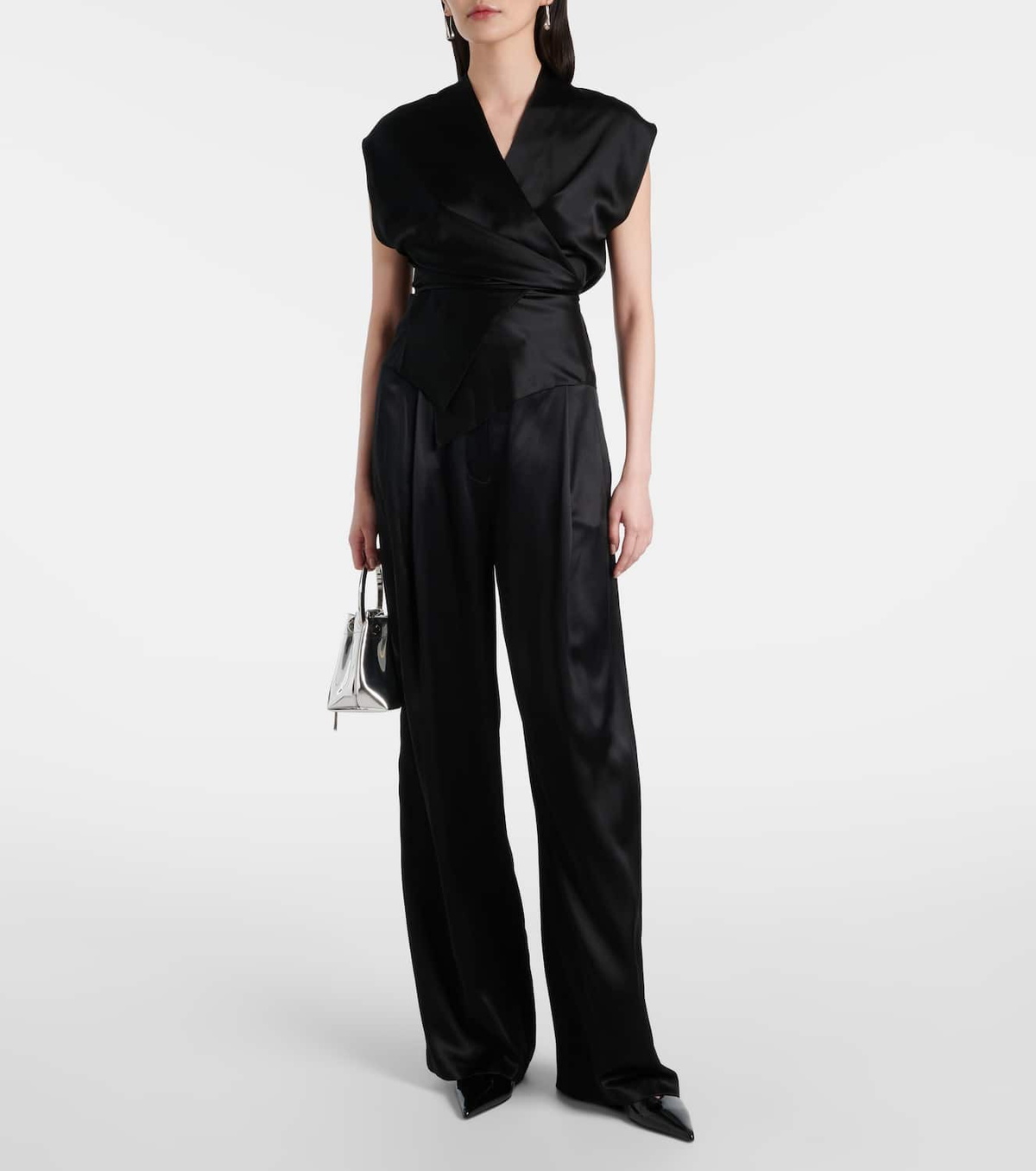 The Sei High-rise silk wide-leg pants