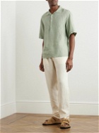 Barena - Mola Camp-Collar Linen Shirt - Green