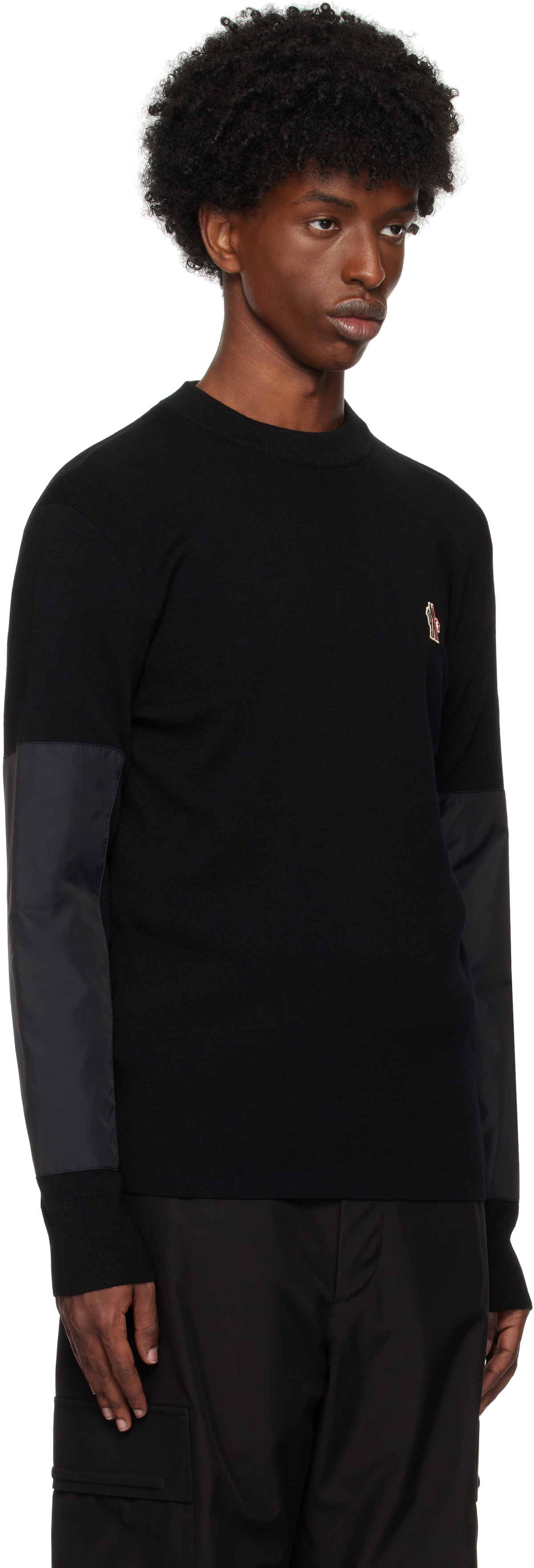 Moncler Grenoble Black Girocollo Tricot Sweater