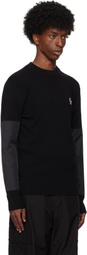 Moncler Grenoble Black Girocollo Tricot Sweater