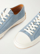 Tod's - Cassetta Leather-Trimmed Nubuck Sneakers - Blue