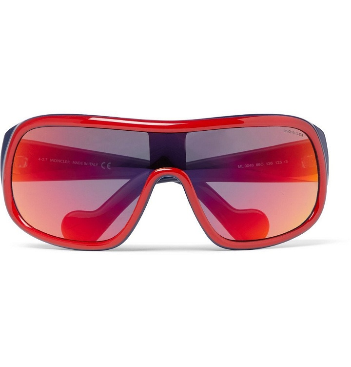 Photo: Moncler - Acetate Ski Sunglasses - Men - Red