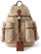 Ralph Lauren Purple label - Welington Leather-Trimmed Canvas Backpack