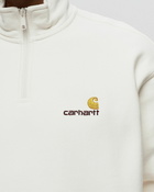 Carhartt Wip Half Zip American Script Sweat White - Mens - Half Zips