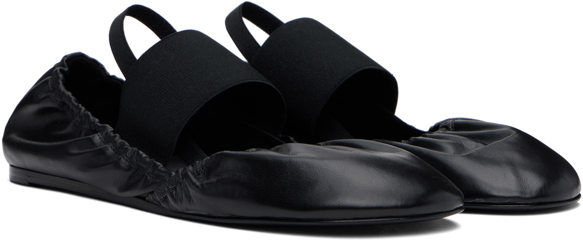 ALAINPAUL Black Merce Ballerina Loafers