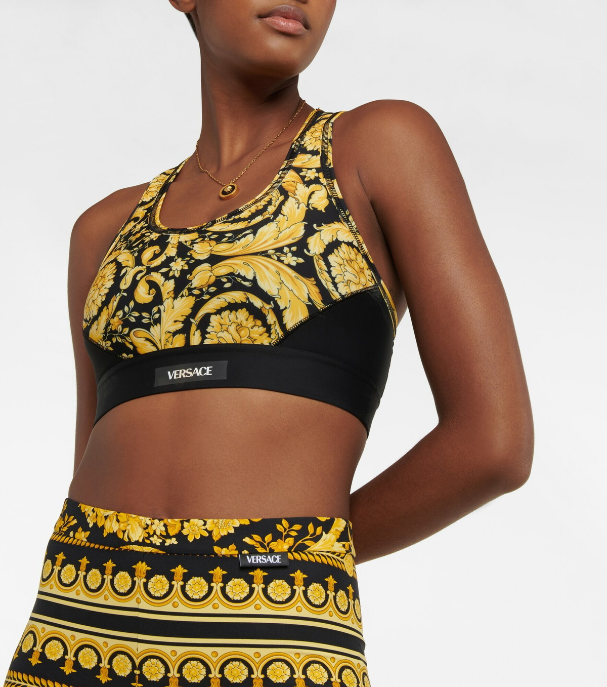 Versace - Barocco printed racerback sports bra