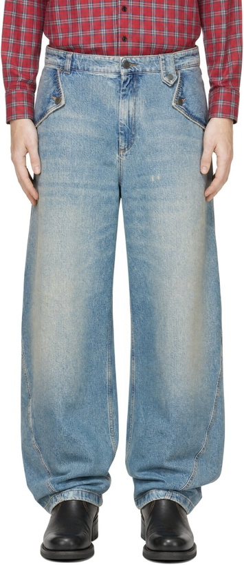 Photo: EGONlab Blue Baggy Jeans