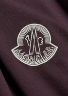 Moncler Badge Printed Cotton T-shirt Purple