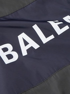 Balenciaga - Oversized Logo-Print Colour-Block Shell Jacket - Black