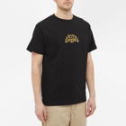 Pass~Port Men's Arched Embroidery T-Shirt in Black