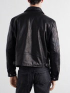TOTEME - Distressed Leather Jacket - Black