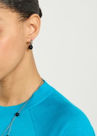 Lemaire Short Dot Rhodium-plated Sterling Silver Hoop Earrings - Black - One Size