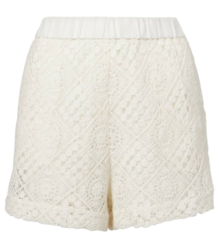 Photo: SIR Crochet high-rise cotton shorts