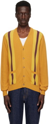 BEAMS PLUS Yellow Stripe Cardigan