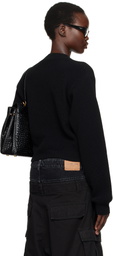 Balenciaga Black Cropped Wool Sweater