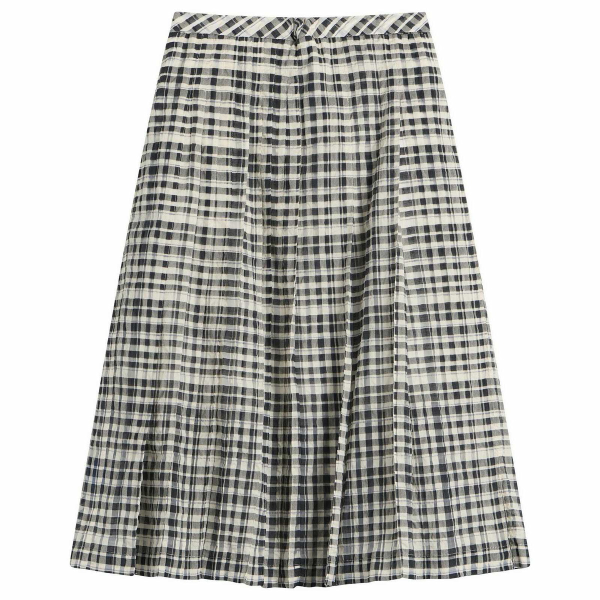 YMC Women's Rosette Midi Skirt in Charcoal/Off White