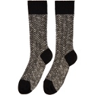 Giorgio Armani Black Patterned Fancy Socks