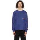 Eckhaus Latta Blue Lapped Long Sleeve T-Shirt