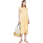 TOTEME Yellow Tie-Waist Jersey Midi Dress