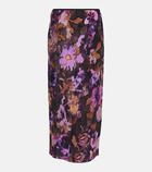 Dries Van Noten Floral silk-blend slip skirt