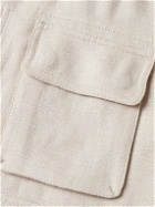 Brunello Cucinelli - Linen, Wool and Silk-Blend Twill Harrington Jacket - Neutrals