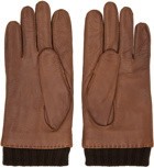 Paul Smith Brown Deerskin Gloves