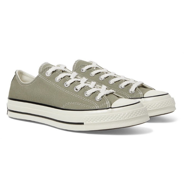 Photo: Converse - Chuck 70 OX Canvas Sneakers - Army green