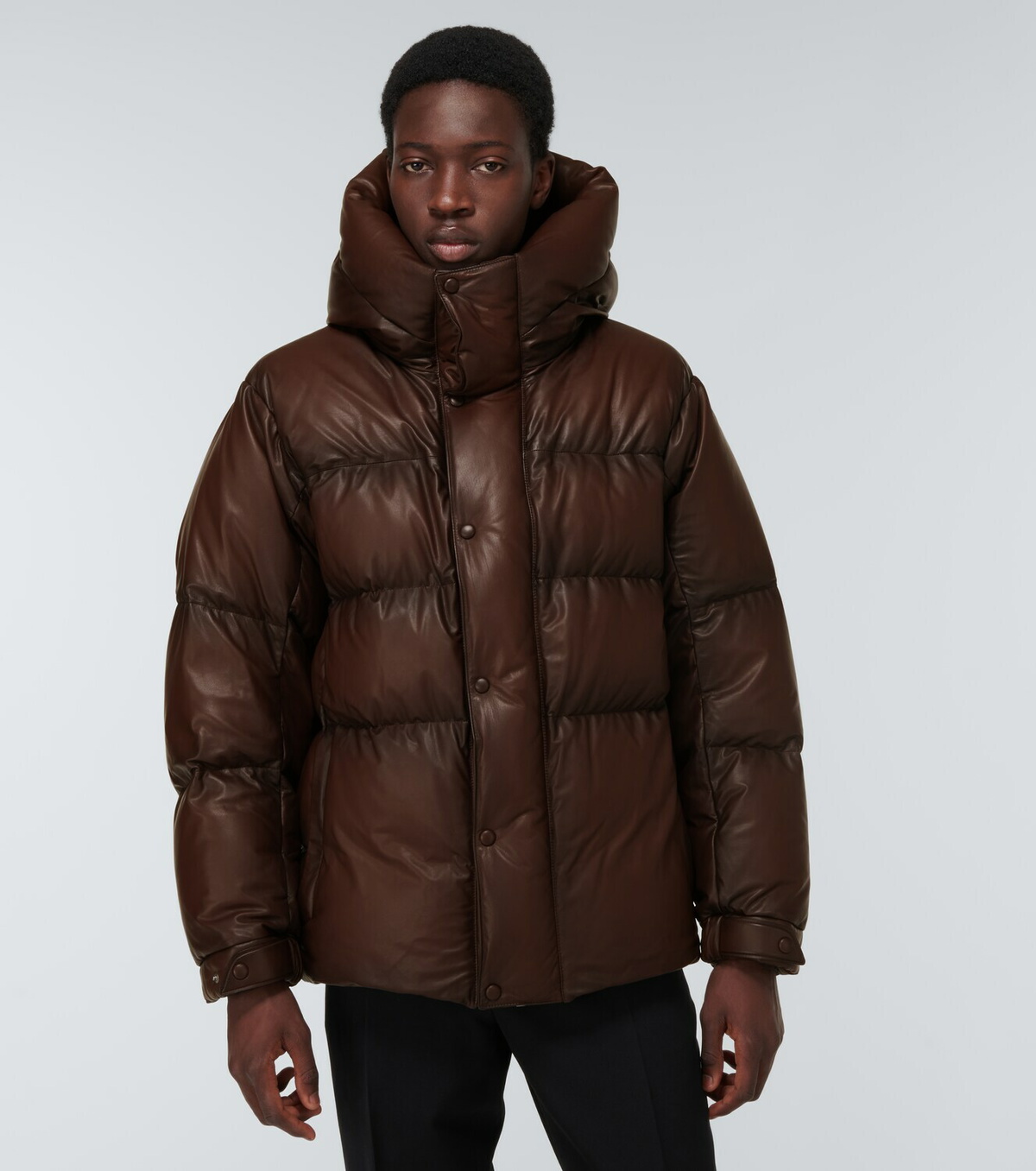 Berluti Patina leather down jacket