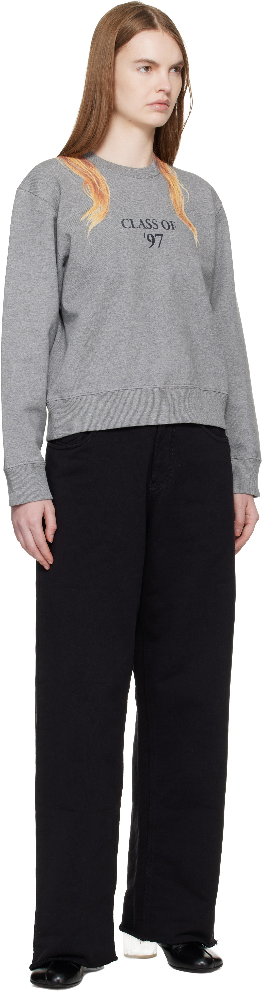 MM6 Maison Margiela Gray Unbrushed Cotton Sweatshirt