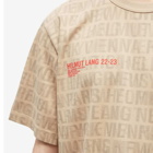 Helmut Lang Men's All Over Logo T-Shirt in Sandstorm