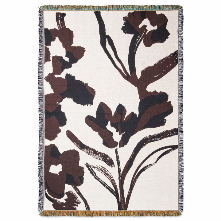 Photo: ferm LIVING Cilla Tapestry Blanket in Off-White/Dark Grape 