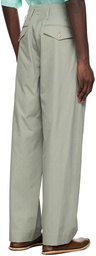 AURALEE Green Cotton Trousers