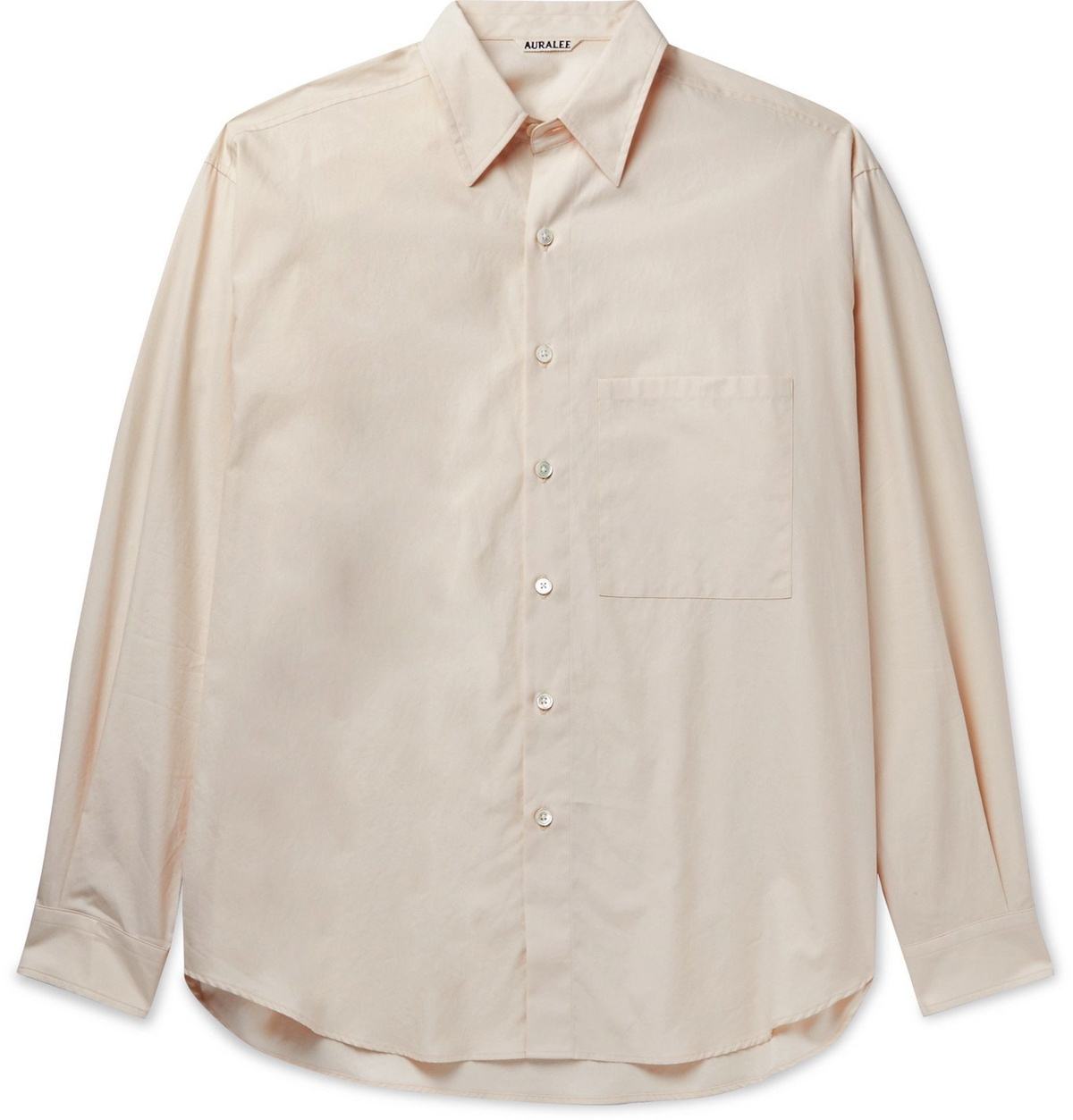 Auralee - Washed-Cotton Shirt - Pink Auralee