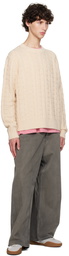 Acne Studios Off-White Cable Sweater