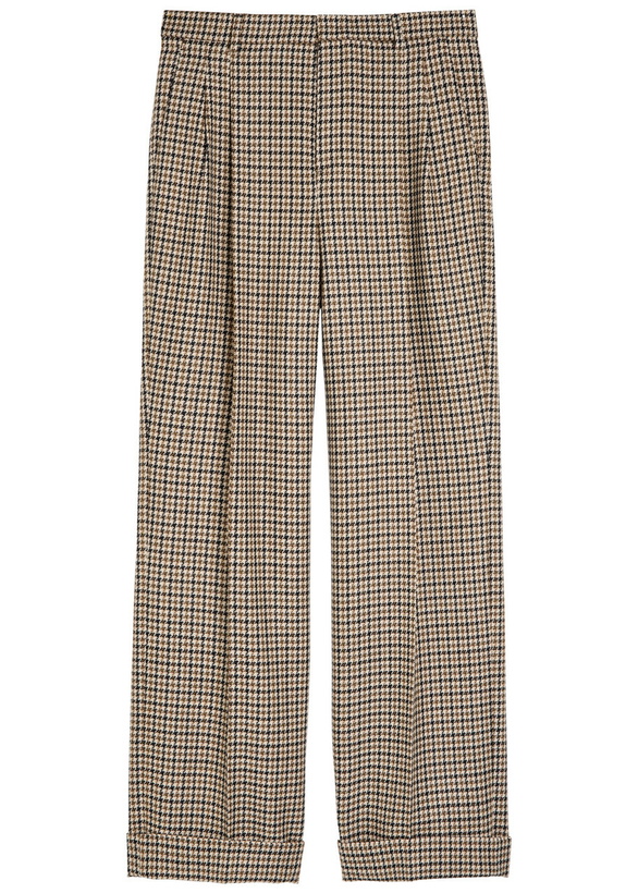 Photo: Valentino Garavani Houndstooth Straight-leg Wool Trousers Multicoloured 1