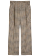 Valentino Garavani Houndstooth Straight-leg Wool Trousers Multicoloured 1