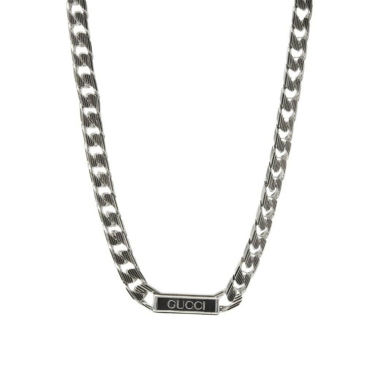 Photo: Gucci Tag Chain Enamel Necklace