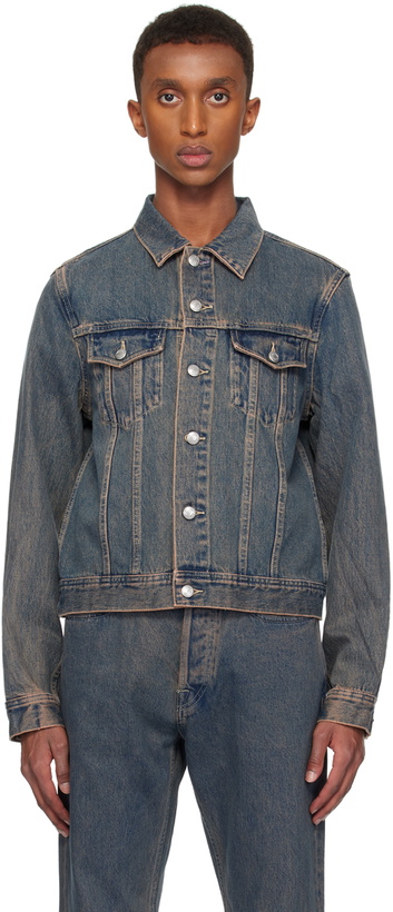 Photo: Paul Smith Blue Overdyed Trucker Denim Jacket