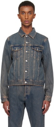 Paul Smith Blue Overdyed Trucker Denim Jacket