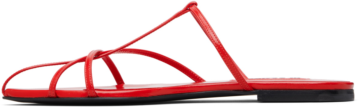Jil Sander Red Pointed Toe Sandals