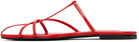 Jil Sander Red Pointed Toe Sandals