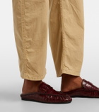 Nili Lotan Tribeca cotton twill barrel-leg pants