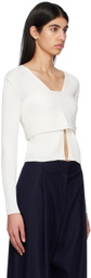 Recto Off-White Two-Way Cardigan