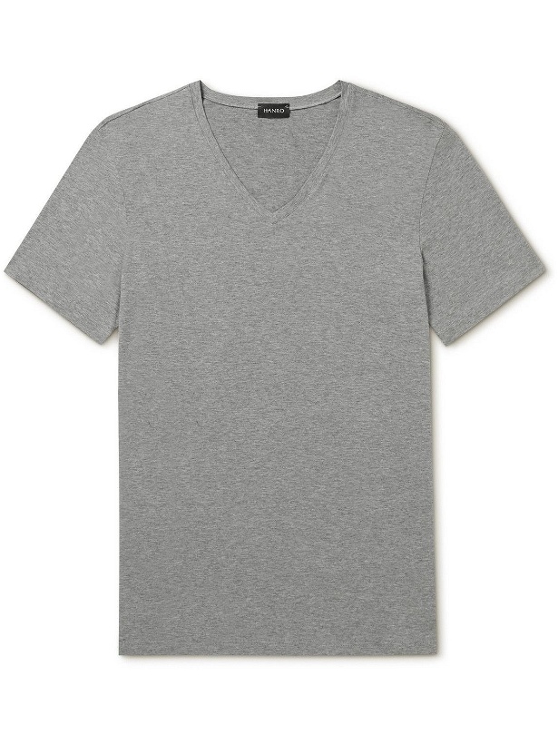 Photo: Hanro - Superior Mercerised Stretch-Cotton T-Shirt - Gray