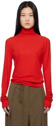 LE17SEPTEMBRE Red Sheer Turtleneck