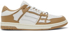 AMIRI Tan & White Skel Top Low Sneakers