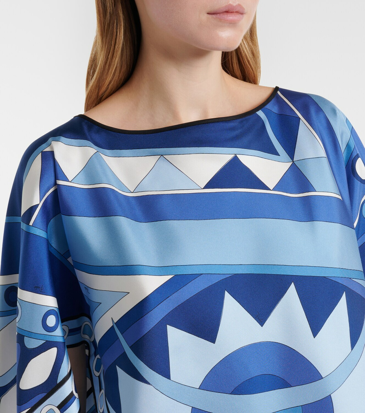 Pucci Printed silk satin top