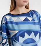 Pucci Printed silk satin top